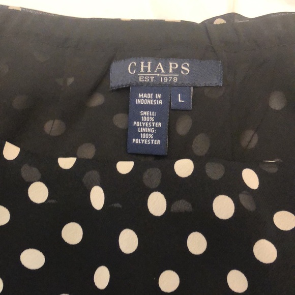 Chaps tiered black skirt with white polka dots - Picture 4 of 5